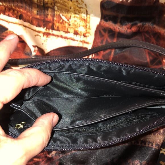 Black Mini Crossbody Bag Wallet Purse - Picture 6 of 12